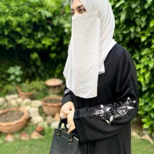 Blossom- Black Embroidered Abaya